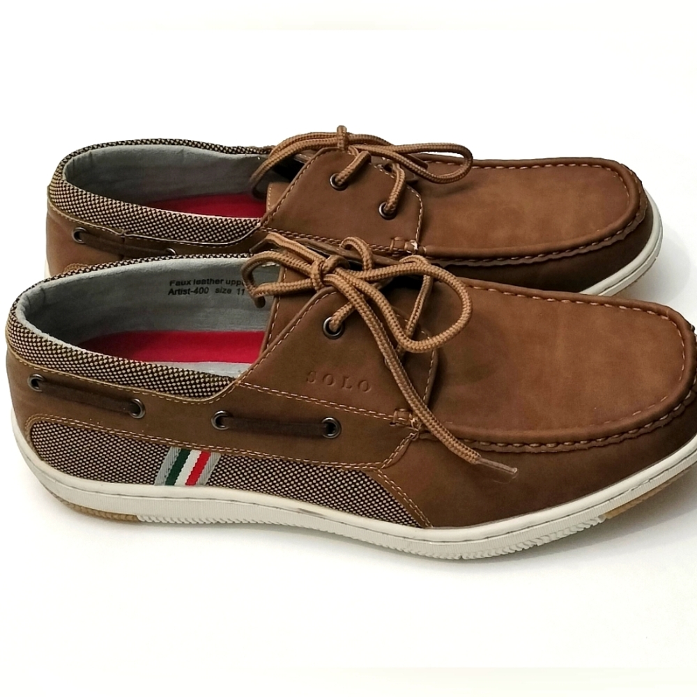 Sneakers Solo Dexter men casual office sneakers brown, Shoes Gaux Leather Upper